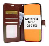Crazy Horse Wallet Motorola Moto G50 5G (Brun)