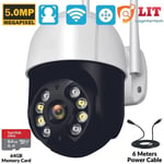 BESDER 5MP WIFI Outdoor Camera PTZ Speed Dome CCTV Security Calving System 64GB