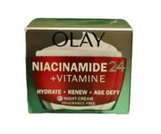 Olay - Niacinamide 24 + Vitamin E - Night Cream - Fragrance Free - 50ml ✅️