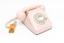 GPO 746 Retro Telefon med Snurrskiva - rosa