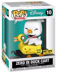 Figurine Funko Pop - L'étrange Noël De M. Jack [Disney] N°10 - Zéro Dans Le Chariot De Canard - Glow In The Dark (57275)