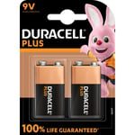 Duracell Batterie Plus New -9V MN1604/6LR61 2St. - Battery - 9V-Block