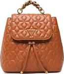 Guess, Elenia, Cognac, Polyuretan, Textil Ryggsäck, Dam Dam