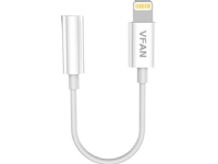Adapter USB Vipfan Kabel Vipfan L07 Lightning do mini jack 3.5mm AUX, 10cm (biały)