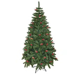 Gifts 4 All Occasions Limited SHATCHI-755 Grand sapin de Noël artificiel avec décoration de Noël Vert 210 cm 2,1 m