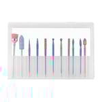 CQBB Diamond Cuticle Elektrisk nagelfil och keramisk akrylgelnagel Polishing head silver 10 sticks