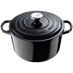 Le Creuset - Signature Valurautapata pyöreä 24 cm Musta