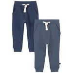 Minymo 2-Pack Basic Mjukisbyxor Blå | Marinblå | 104 cm