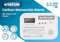Status CO Carbon Monoxide Digital Alarm Detector 3 x AA Battery SDCMA3XAA1PB4