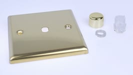Varilight 1-Gang Matrix Kit For Rotary Dimmers in Polished Brass