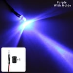 1/20/50 Pcs Emitting Diode 5mm Led Light Pre-wired Purple 20pcs With Holder