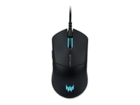 Acer Predator Cestus 330 (PMW920) - Souris - ergonomique - optique - 7 boutons - filaire - USB - noir - Pour la vente au détail - pour Predator Helios 300; Predator Orion 3000; 5000; Predator...