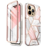 iPhone 14 Pro i-Blason Cosmo Marble Skal med Skärmskydd - Rosa