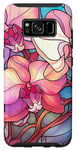 Coque pour Galaxy S8 Vitrail Fleur Orchidée Floral