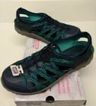 Skechers Casual Shoes Walking Relaxed Fit Memory Foam Colour Navy/Teal Size 5