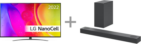 LG Electronics 50NANO82 50" 4K NanoCell -televisio + S75Q 3.1.2 Dolby Atmos Soundbar -tuotepaketti