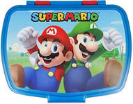 ALMACENESADAN Appareil à croque-monsieur rectangulaire multicolore, produit en plastique réutilisable, sans BPA, dimensions intérieures 16,5 x 11,5 x 5,5 cm (Super Mario)
