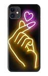 Cute Mini Heart Neon Graphic Case Cover For iPhone 11
