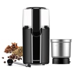 SHARDOR Coffee Grinder Electric with Removable Stainless Steel Bowl,Grinder for Dried Spice, Pepper, Grain, Coffee Bean, Nuts Safe 304 Stainless Steel Blades, 24000rpm Powerful Grinder Motor,70ml