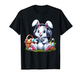 Happy Easter Day 2024 Bunny Boys Girls Kids Gamer Headphones T-Shirt