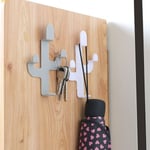 Cute Cactus Sticker Hook Holder Wall Key Kitchen Hanger Door B Gray