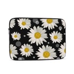 Laptop Case,10-17 Inch Laptop Sleeve Case Protective Bag,Notebook Carrying Case Handbag for MacBook Pro Dell Lenovo HP Asus Acer Samsung Sony Chromebook Computer,White Daisies Circles 10 inch