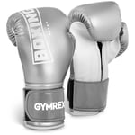 Gymrex Boxningshandskar - 12 oz metallic silver och vit