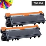 Cartouche compatible - TN2320 - Compatible TONER LASER BROTHER pour HL L2300D L2360DN 2700DW mono imprimante laser x 2