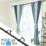 Single Hang Curtain Rod Holders Bracket Window Frame Cu B Silver