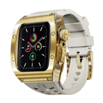 Shellbox Apple Watch SE (2023) 44mm Armband Silikon Metal - Vit
