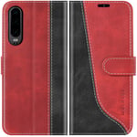 Mulbess Samsung Galaxy A50 Case, Samsung Galaxy A30s Case, Samsung Galaxy A50 Phone Cover, Stylish Flip Leather Wallet Phone Case for Samsung Galaxy A30s / A50, Wine Red