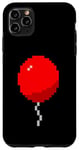 Coque pour iPhone 11 Pro Max Ballon flottant rétro pixel rouge