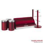 Morphy Richards Kitchen Storage 974100 Accents 6 Piece Stainless Steel Red