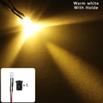 1/20/50 Pcs Emitting Diode 5mm Led Light Pre-wired Warm White 50 With Holder