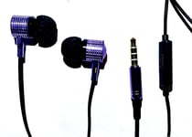 30 x Earphones iPhone iPad Headphones Hands free Mic 3.5MM Jack Purple