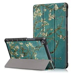 Huawei Mediapad M5 Lite 8.0 Case, Folding Case for Huawei Mediapad M5 Lite 8.0 Tablet, Magnetic Anti-Scratch Case, Case with Pencil Function (Apricot Flower)