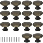 16 st Vintage lådhandtag 29mm runda brons lådhandtag mässing