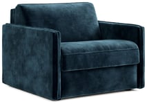 Jay-Be Slim Velvet Cuddle Chair Sofa Bed - Ink Blue
