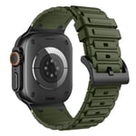 Apple Watch Series 7 45mm Tufft Armband i silikon, Mörkgrön