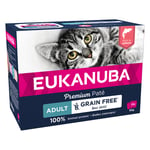 24 x 85 g Eukanuba viljaton kissanruoka: 20 + 4 kaupan päälle!  - Adult lohi