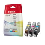 Canon CLI-521 CMY Ink Cartridges Tri Colour Pack Genuine Sealed for iP4600 4700