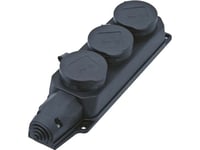 Bachmann 381.109, Ip44, Svart, 3 Ac-Utgångar, 230 V, 16 A, 1 Styck