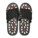 Ett par fotmassageskor Roterande fot Akupunktur Tofflor Sandaler Avslappning Stress Hälsosam（Storlek:38-39）