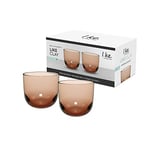 Villeroy & Boch - Like Clay water glass set 2 pces, coloured glass brown, capacity 280 ml