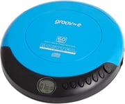 Groov-e RETRO Compact CD Player - Personal Music with CD-R & Blue 