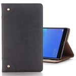 Multi-function Phone Leather Case 8.4 inch Vintage Book Style Horizontal Flip Environmental PU Leather Case with Holder & Card Slots & Wallet, for Huawei MediaPad M5 (Color : Black)