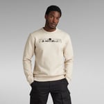 Flight Deck Back Graphic Sweater - White - Men