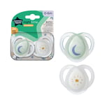 Tommee Tippee 2 sucettes Closer to Nature nuit mixte MULTICOLORE