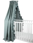 NG Baby sänghimmel med volang, MOOD petrol green