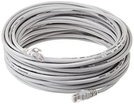 Amazon Basics CAT5e Ethernet Cable - Gigabit, Gold-Plated RJ45, 50ft (15.2m), Grey